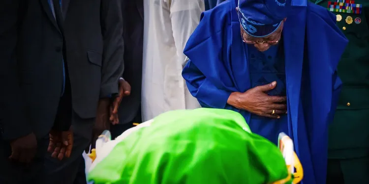 PRESIDENT TINUBU, VP SHETTIMA, DIGNITARIES BID FAREWELL AS FORMER PRESIDENT BUHARI LAID TO REST IN DAURA