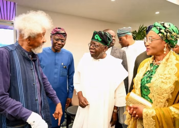 TINUBU COMMISSIONS RENOVATED NATIONAL THEATRE, SAYS NO HONOUR TOO BIG FOR SOYINKA.