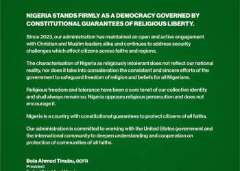 Nigeria Opposes Religious Persecution and Does Not Encourage It, Says Tinubu in Response to Trump